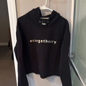 Orangetheory Black Cropped Hoodie size L